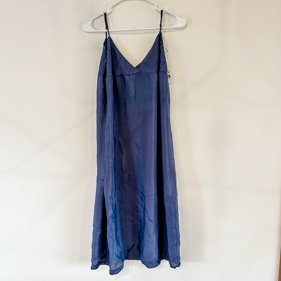 Other - VTG 1940's Ladies Satin Navy Blue Nightgown Slip Lingerie Large No Tags